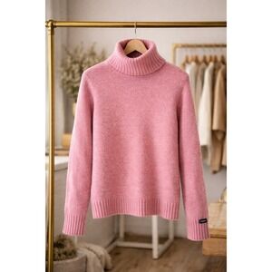 Abercrombie & Fitch Pink Lambswool Turtleneck Sweater Women's M
